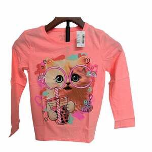 The Children's Place Girls' Long Sleeve  T-Shirt Set (Cat & Girl Pwr) qty 2 0083